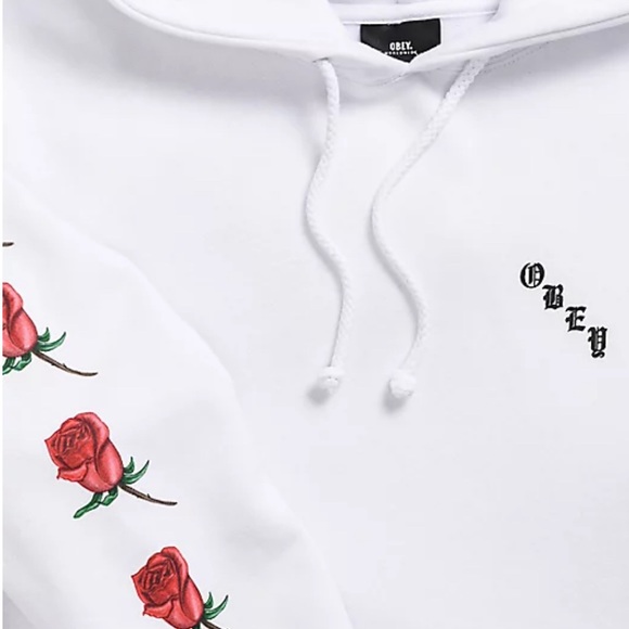 Obey | Airbrushed Rose White Hoodie - Picture 2 of 3